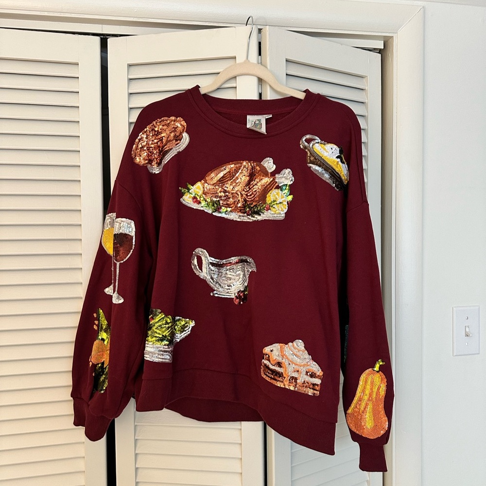 Sparkle thanksgiving sweatshirt worn once